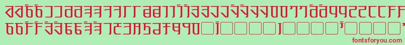 Exodite Font – Red Fonts on Green Background