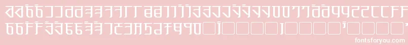 Exodite-Schriftart – Weiße Schriften auf rosa Hintergrund