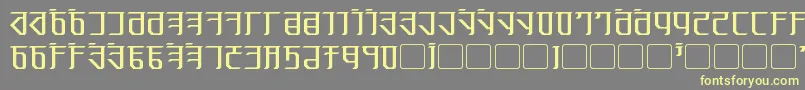 フォントExodite – 黄色のフォント、灰色の背景