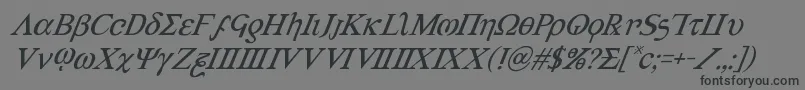 Weitere Informationen zur Achilles3superital-Schriftart Achilles3superital-Schriftart – Schwarze Schriften auf grauem Hintergrund