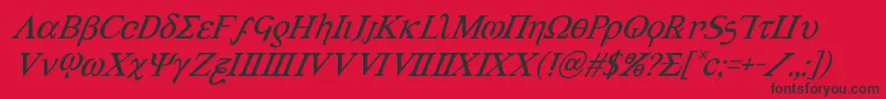 Achilles3superital Font – Black Fonts on Red Background