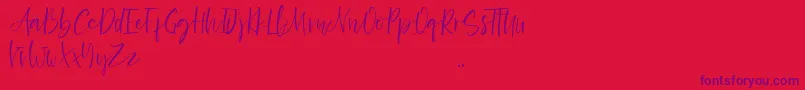 Exotico Demo-Schriftart – Violette Schriften auf rotem Hintergrund