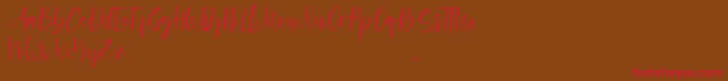 Exotico Demo Font – Red Fonts on Brown Background