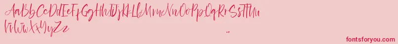 Exotico Demo Font – Red Fonts on Pink Background