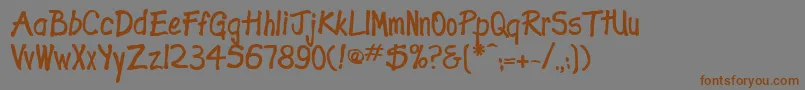 ExpletiveDeleted Font – Brown Fonts on Gray Background