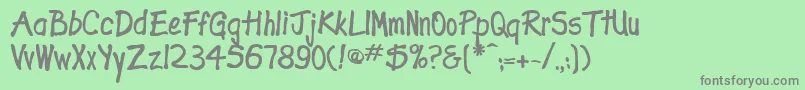 ExpletiveDeleted Font – Gray Fonts on Green Background