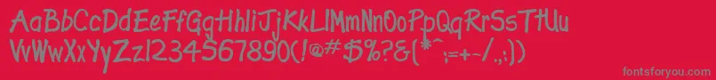 ExpletiveDeleted Font – Gray Fonts on Red Background