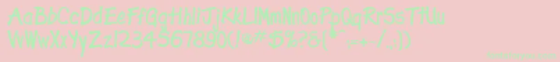 ExpletiveDeleted Font – Green Fonts on Pink Background