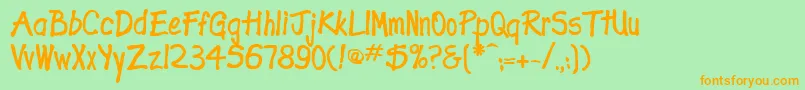 ExpletiveDeleted Font – Orange Fonts on Green Background