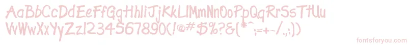 ExpletiveDeleted Font – Pink Fonts on White Background