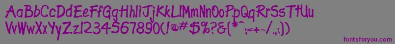 Шрифт ExpletiveDeleted – фиолетовые шрифты на сером фоне