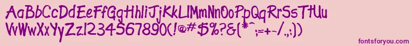 ExpletiveDeleted Font – Purple Fonts on Pink Background