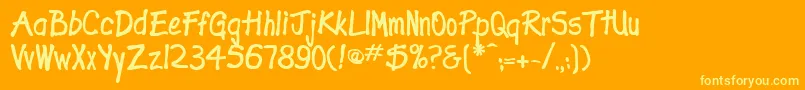 ExpletiveDeleted Font – Yellow Fonts on Orange Background