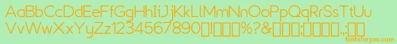 Explogos   Demo Font – Orange Fonts on Green Background