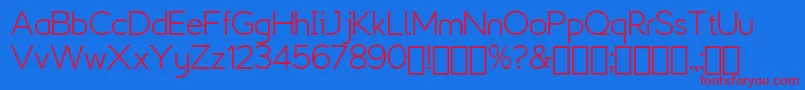 Explogos   Demo Font – Red Fonts on Blue Background