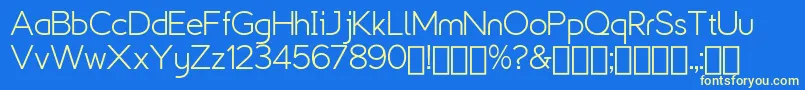 Explogos   Demo Font – Yellow Fonts on Blue Background