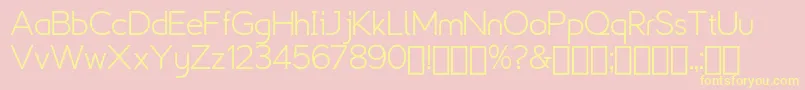 Explogos   Demo Font – Yellow Fonts on Pink Background