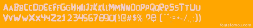Explore Font – Pink Fonts on Orange Background