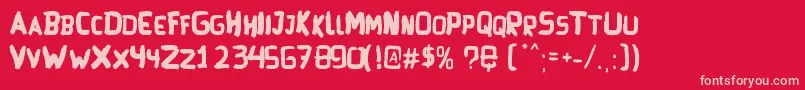 Explore Font – Pink Fonts on Red Background