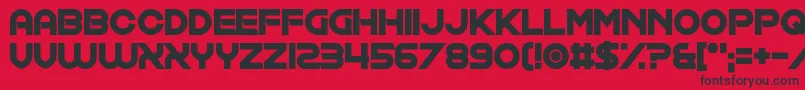 Exposure Salary Font – Black Fonts on Red Background