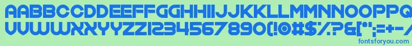 Exposure Salary Font – Blue Fonts on Green Background