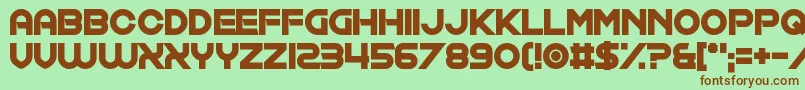 Exposure Salary Font – Brown Fonts on Green Background