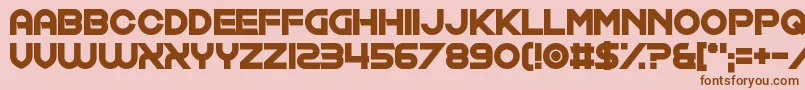 Exposure Salary Font – Brown Fonts on Pink Background