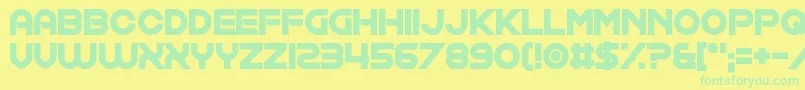Exposure Salary Font – Green Fonts on Yellow Background