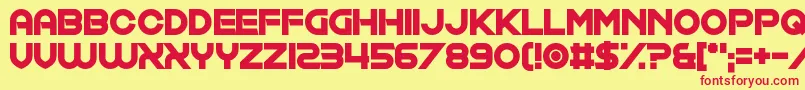 フォントExposure Salary – 赤い文字の黄色い背景