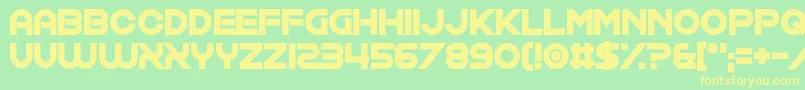 Exposure Salary Font – Yellow Fonts on Green Background