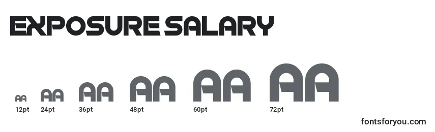 Größen der Schriftart Exposure Salary
