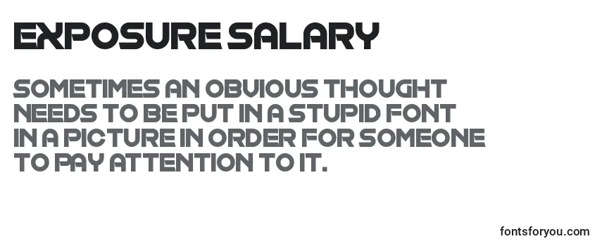 Шрифт Exposure Salary