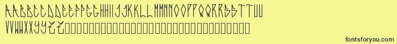 Expresiva-Schriftart – Schwarze Schriften auf gelbem Hintergrund
