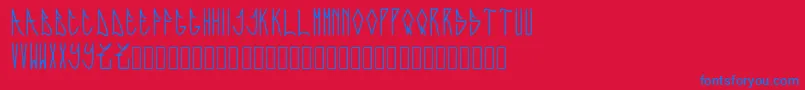 Expresiva Font – Blue Fonts on Red Background