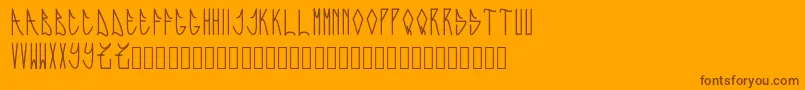 Czcionka Expresiva – brązowe czcionki na pomarańczowym tle
