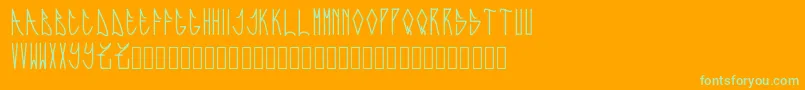 Expresiva Font – Green Fonts on Orange Background