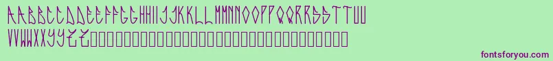 Expresiva Font – Purple Fonts on Green Background