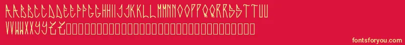 Expresiva Font – Yellow Fonts on Red Background