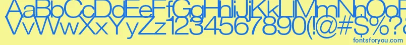 Strait Font – Blue Fonts on Yellow Background