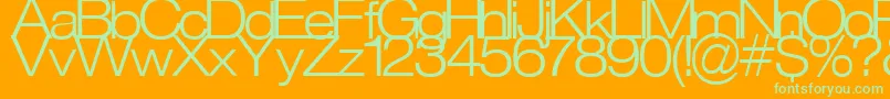 Strait Font – Green Fonts on Orange Background