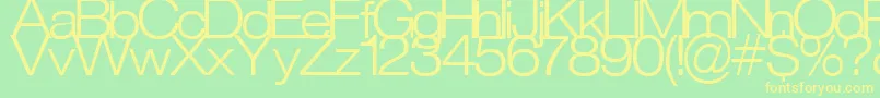 Strait Font – Yellow Fonts on Green Background