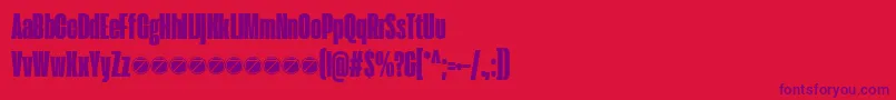 Extenda 40 Hecto trial Font – Purple Fonts on Red Background