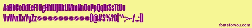 Extenda 40 Hecto trial Font – Purple Fonts on Yellow Background