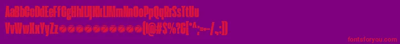 Czcionka Extenda 40 Hecto trial – czerwone czcionki na fioletowym tle