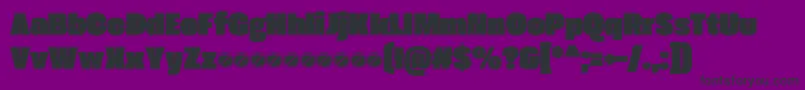 Extenda 80 Peta trial Font – Black Fonts on Purple Background