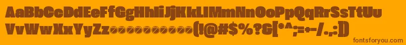 Extenda 80 Peta trial Font – Brown Fonts on Orange Background