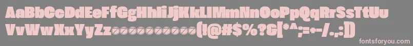 Extenda 80 Peta trial Font – Pink Fonts on Gray Background
