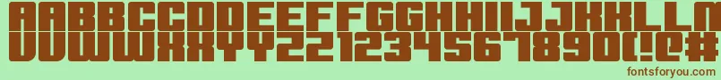 extinction event Font – Brown Fonts on Green Background