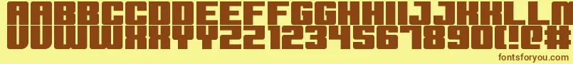 extinction event Font – Brown Fonts on Yellow Background