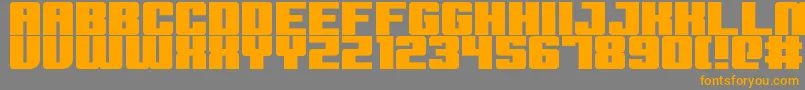 extinction event Font – Orange Fonts on Gray Background